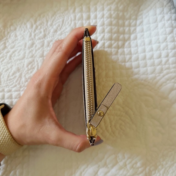 Kate Spade Adi Grove Street Almondine Leather Zip Top Card Holder Wallet - Picture 4 of 7